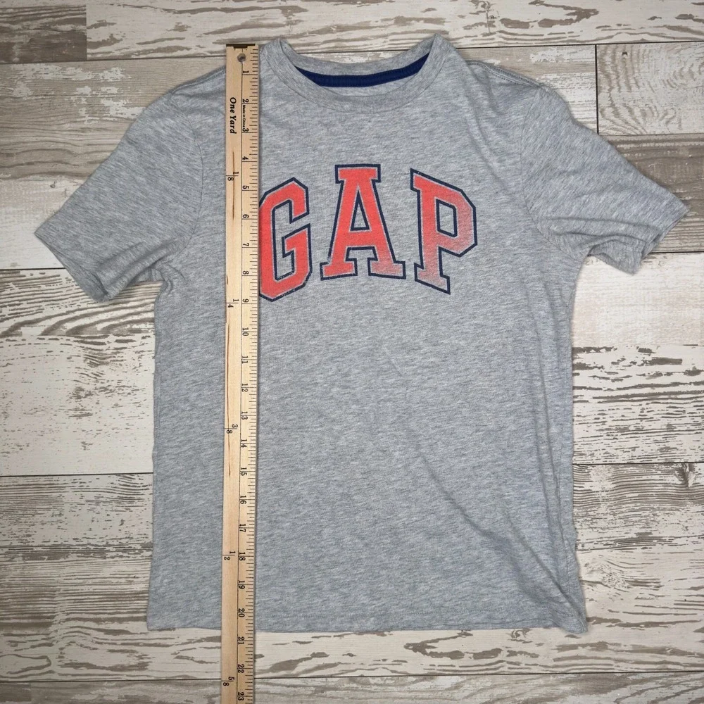 Gap Kids Gray Logo T-Shirt Boys Medium Short Sleeve Casual Tee